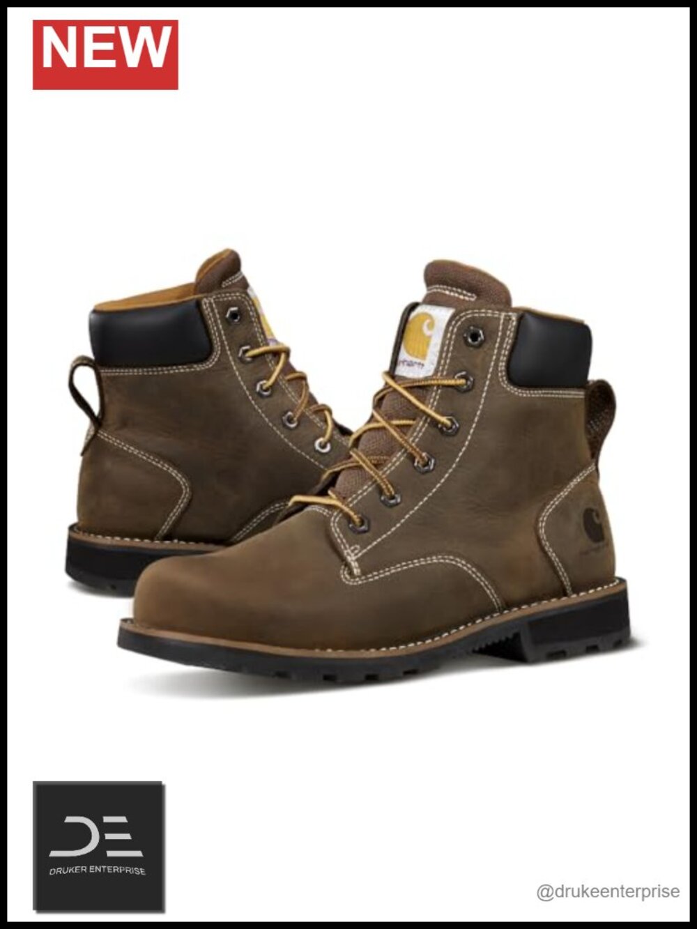 Water Resistant Leather Work Boots Slip Resistant Lace Up Ankle Boots